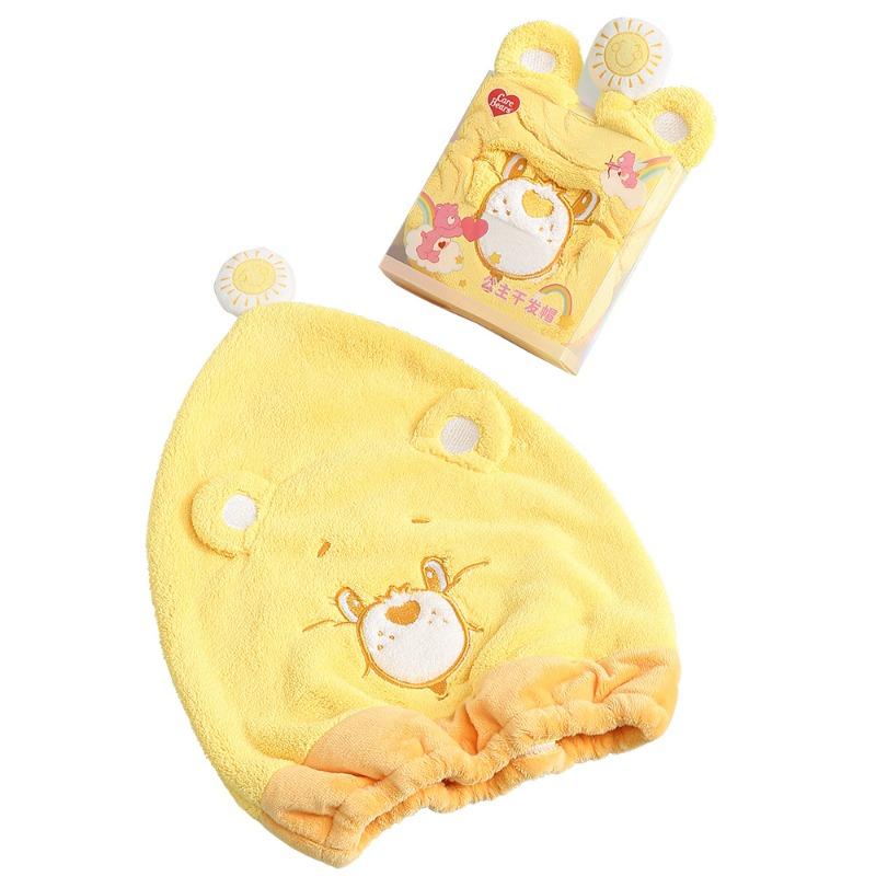 Urocza czapka księżniczki Miś do mycia twarzy i włosów, damska chłonna czapka kąpielowa z aksamitu koralowego, czapka na suche włosy zapobiegająca wypadaniu włosów