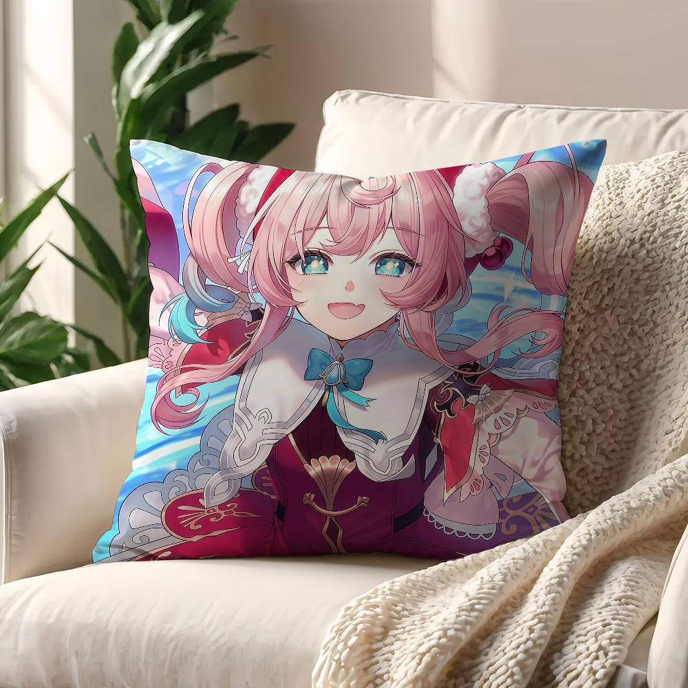 Game Hyacine Game Honkai Star Rail Cushion Cover Pillow Cover Decoration Room Home Sofa Living Office Car Nordic Simplicity