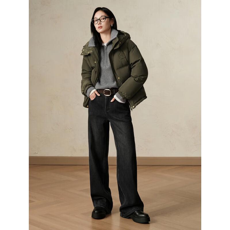JIUZI ANNACO Casual Hooded Short Duck Down Jacket