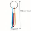 3 Stück/Set 5 Sätze Mehrfarbige Mini-Aluminium-Schlüsselanhänger Häkelnadeln DIY Bastelwerkzeuge Stricknadeln