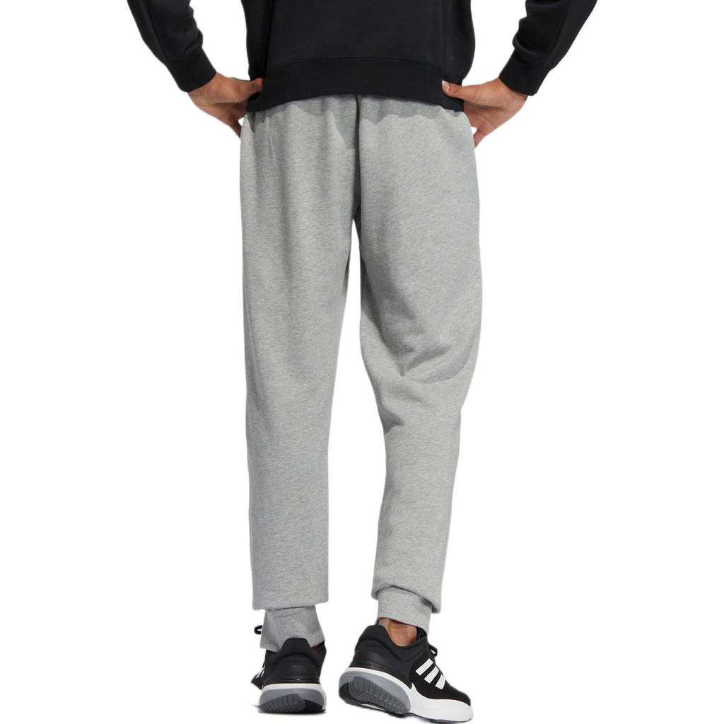 Adidas Logo Print Elastic Cuff Jogging Pants Men Bottoms Grey IB2732