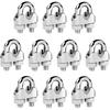 Fogman Wire Clips, M3, M4, M5, M6, Rope Clips, Stainless Steel, Fixed Brackets, Set of 10 (M3)