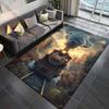 Retro Steam Train Pattern Rug Carpets for Bedroom Living Room Bathroom Mat Creative Door Mat Cloakroom Home Decor Area Rug