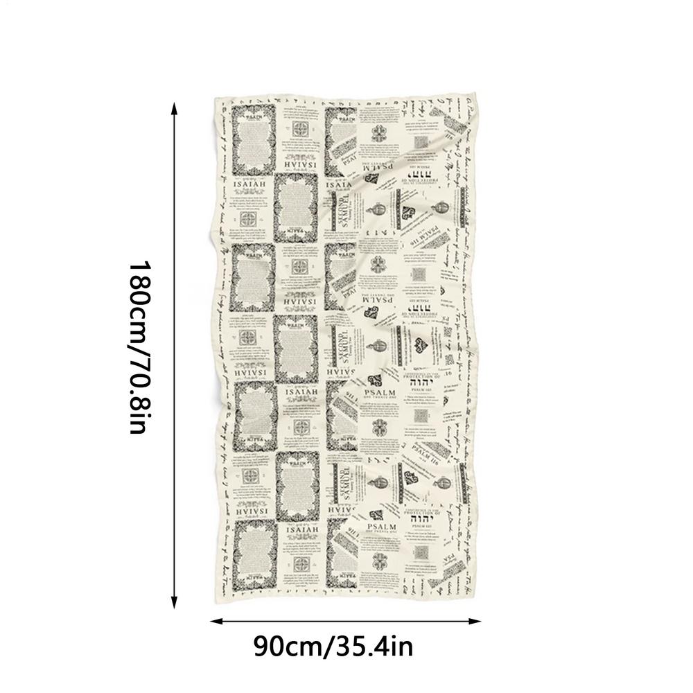 Christian Prayer Shawl Women Christian Religious Prayer Scarf Lightweight  Jesus Bible Text Shawl for Church Festival Party белый