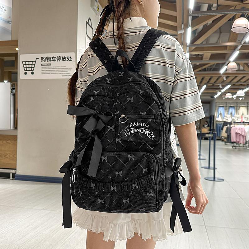 Student Schoolbag Women's Bow Large Capacity Backpack Laptop Backpack