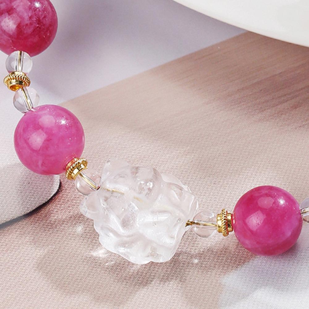 Natural Amethyst Crystal Bracelet: Light Luxury, National Style, Attracting Love - DIY Jewelry Gift