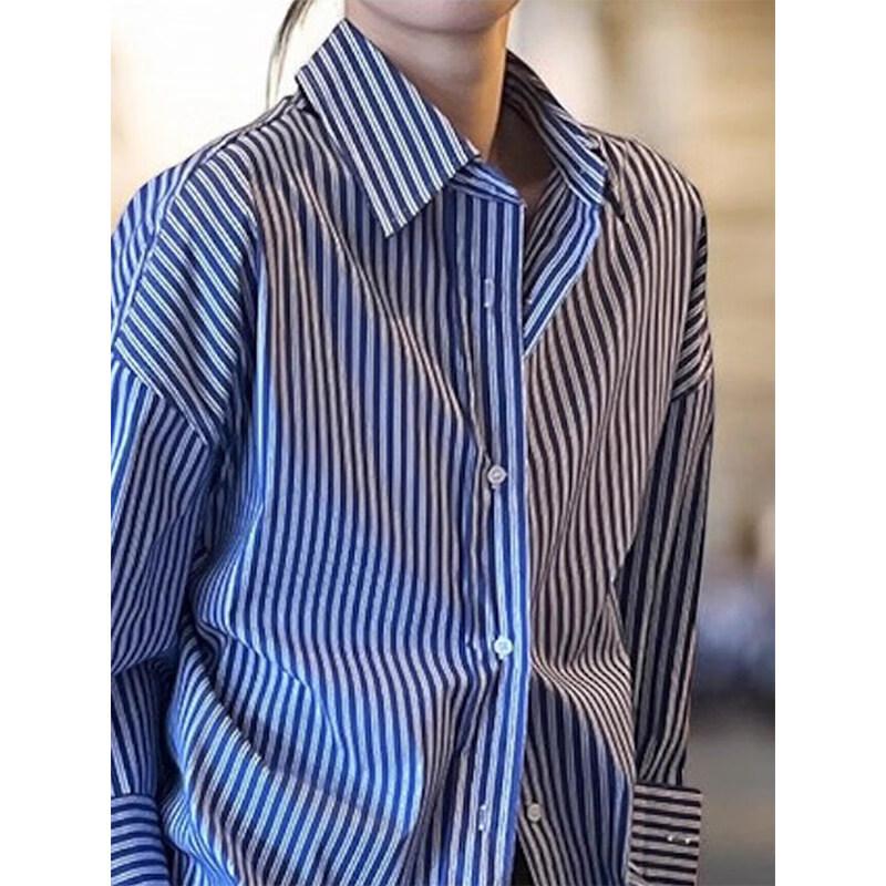 Basic House Women's Striped Commuter Blouse