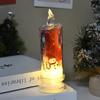 Christmas Simulation Candle Lights, Printed LED Electronic Candles, Festival Atmosphere Decor Ornaments