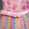 Baby Girl Dress Cute Colorful Heart Pattern Print Western Summer Dress Children's Princess Dress