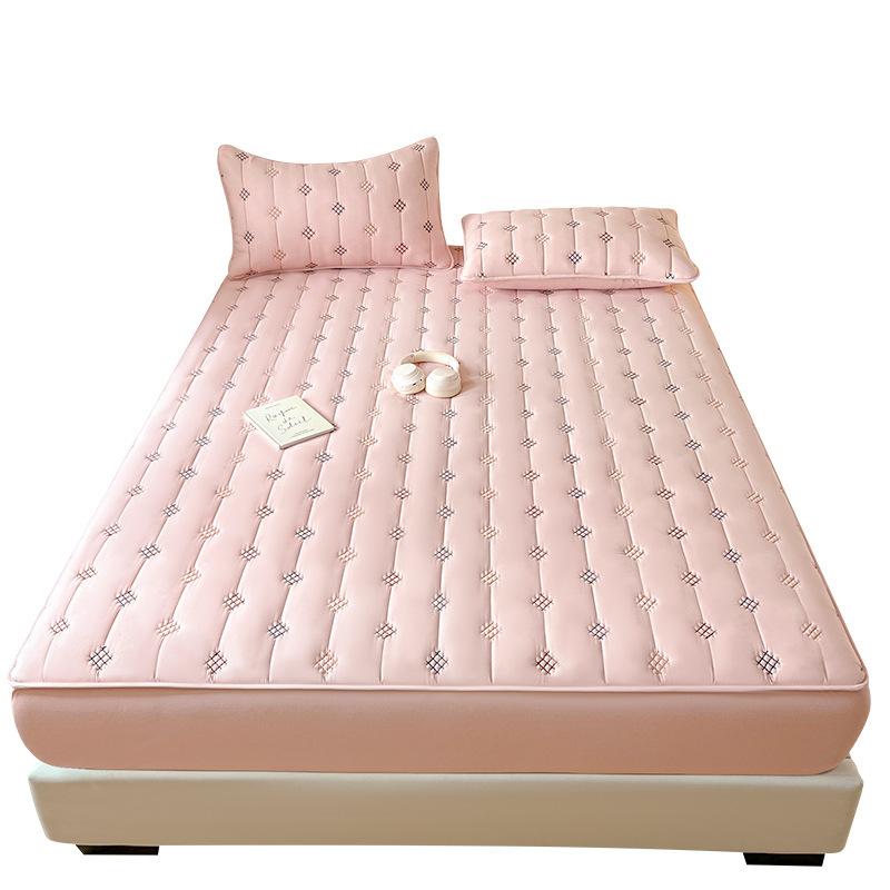 New Mattress Single-piece Padded Thickened Four-season Universal Model Non-slip and Anti-dirty Fixed Simmons Mattress Protective Cover