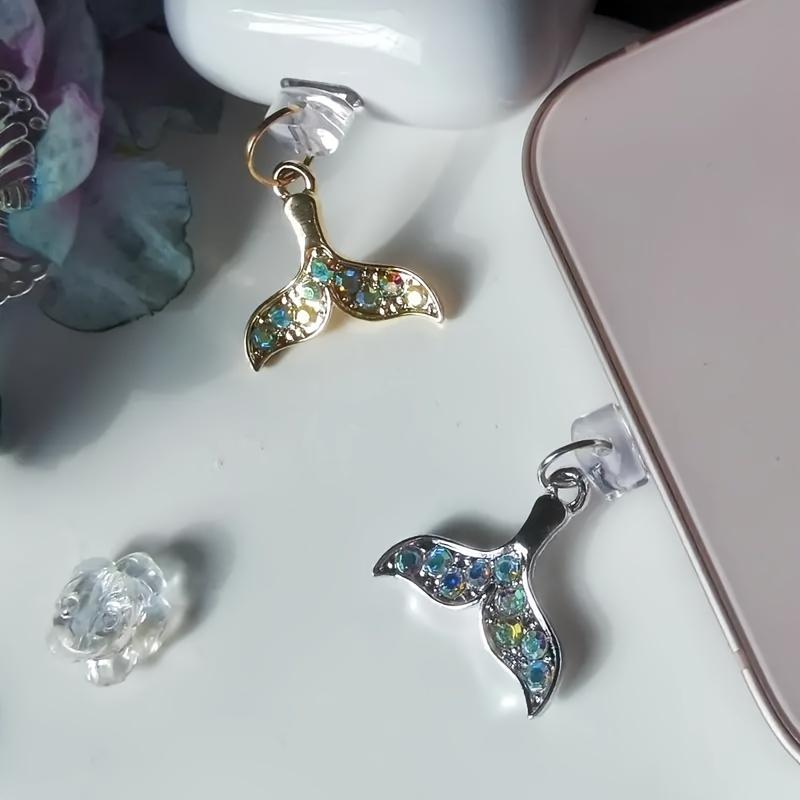 1pc Alloy Fashion Fishtail Pendant Dustproof Plug