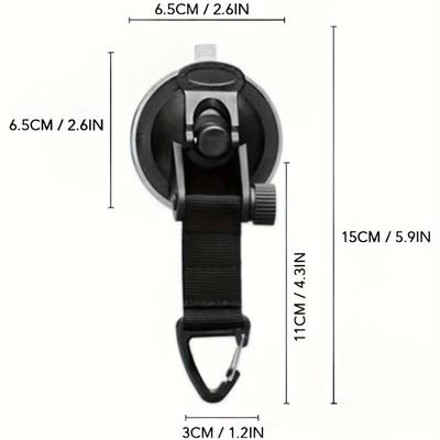 4pcs Outdoor Camping Suction Cup Hook - Portable with Safety Lock, Used for Outdoor Activities, Camping Accessories