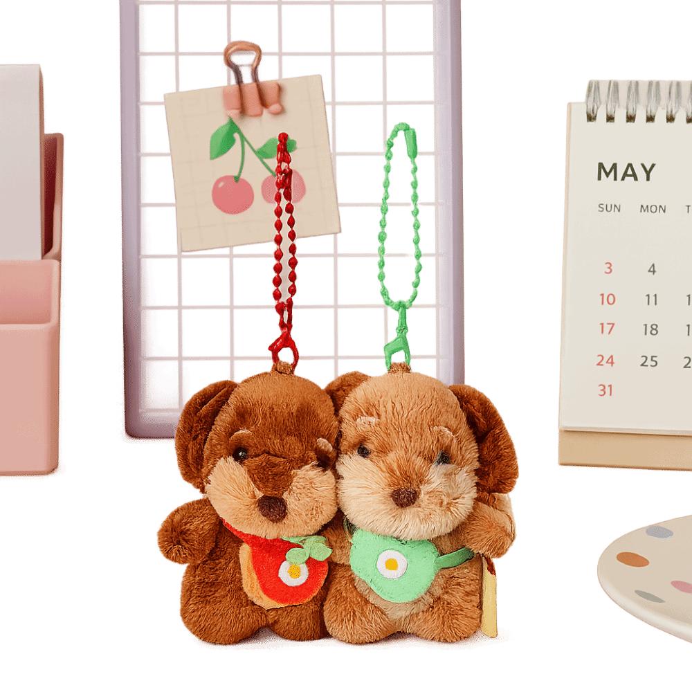 Plush Material Cute Puppy Doll Pendant Little Dog Design Puppy Backpack Pendant  Daily Decoration