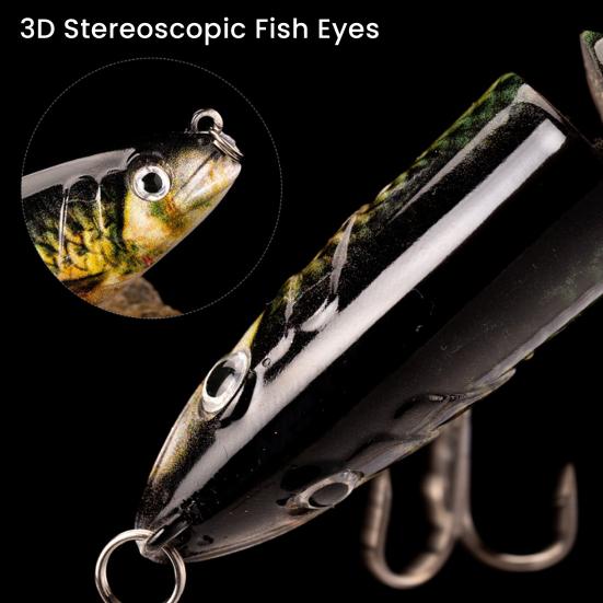 3Pcs Fishing Lures Hard Baits 3D Eyes Realistic Looking Vibrant Color Multi Jointed Slow Sinking Artificial Lure Fish Baits Kit