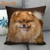 Nice Pomeranian Dog Pillowcase Bedroom Home Decorative Cover 45x45cm Square Zipper Pillow Cases Cotton Linen Fabric No Fade