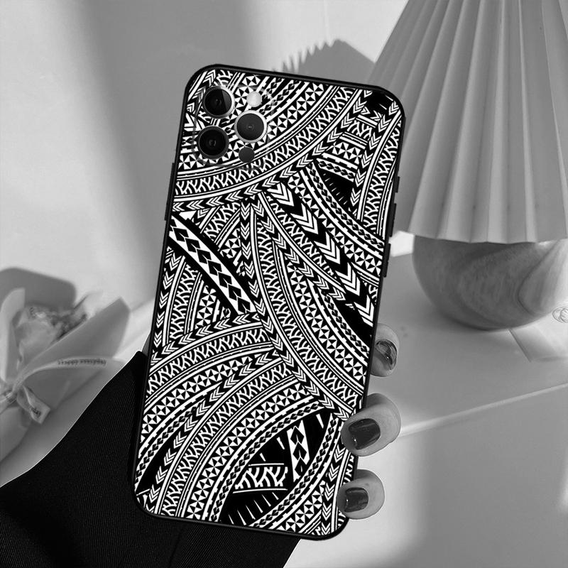 Maori Tribal Samoan Polynesian Phone Case For iPhone 14 16 15 11 12 13 17 Pro Max 13 mini 15 16 Plus 16e 17 Air Cover Funda
