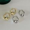 ANENJERY Twist Wave Hoop Earrings Female Simple French Golden Earrings Wholesale