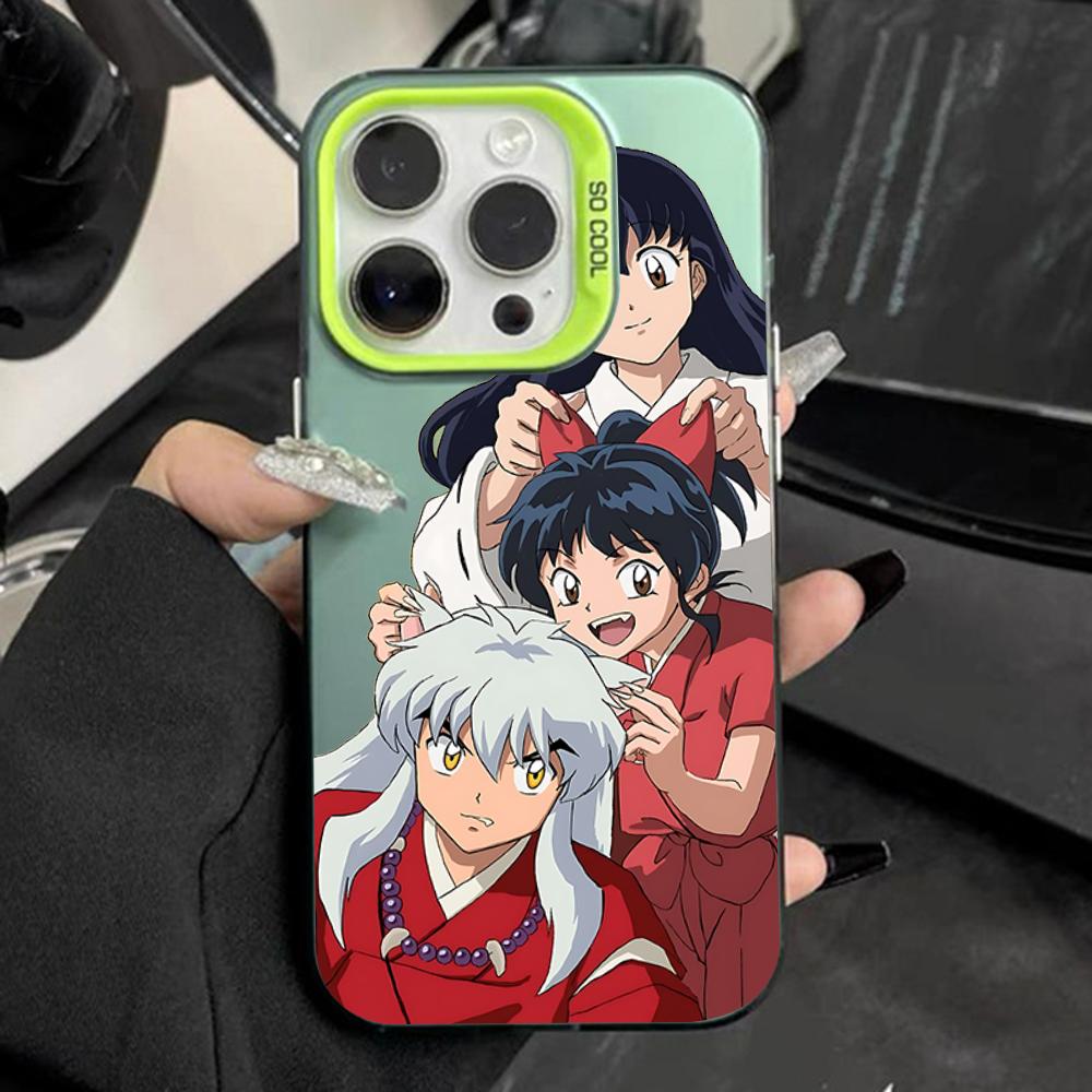 Anime I-Inuyasha Phone Case For iPhone 16,15,14,13,12,11,Pro,Max,Plus,Mini,XS,SE Anti Fall Green Matte Hard Bumper