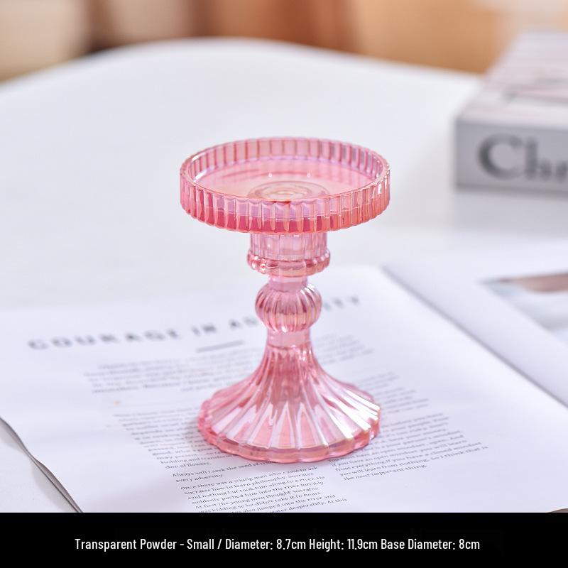 Luxury High-Foot Glass Candlestick - Christmas, Wedding, Dining Table Decor