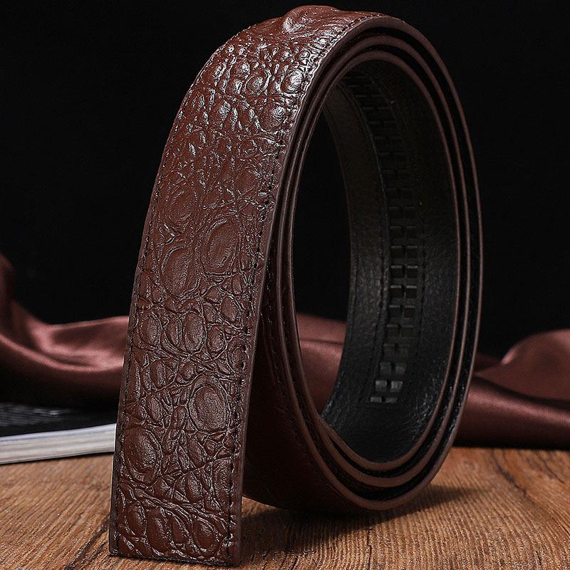 

Мужской кожаный ремень с автоматической пряжкой, мужской ремень с крокодиловым узором, мужской модный универсальный ремень в корейском стиле, универсальный ремень в полоску 110cm