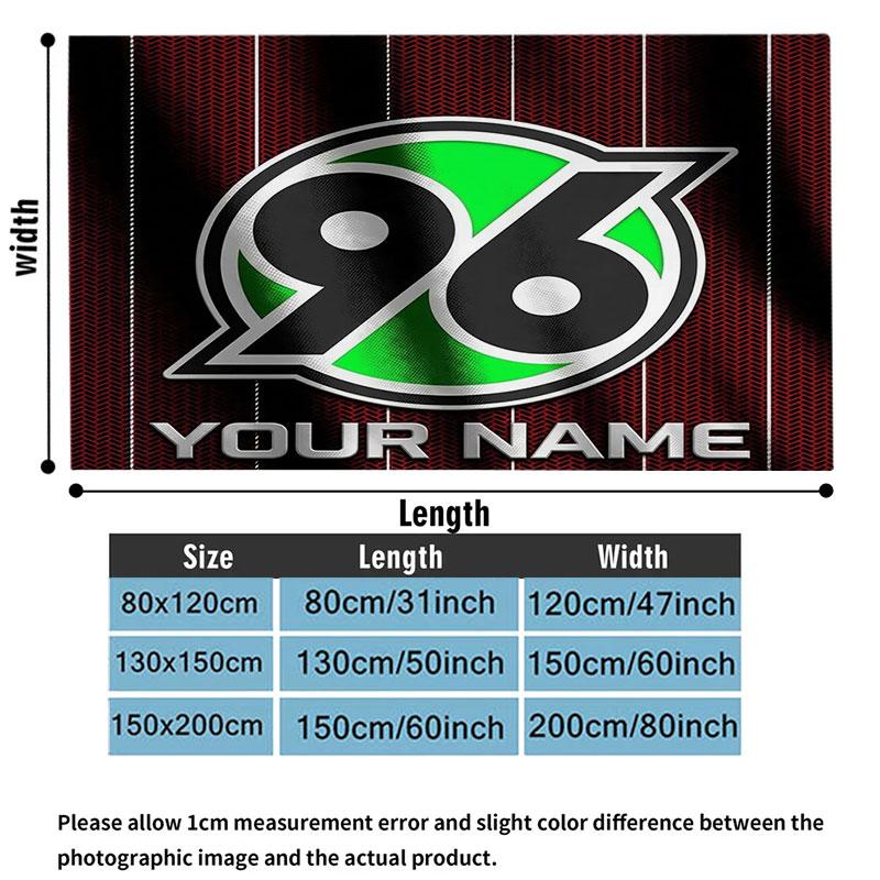 1PC Hannover 96 Custom Name Patterned Flannel Blanket Suitable For All Seasons for Home Decor Warmth and Comfort Gifts Holiday Present