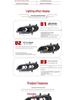 Compatible LED Headlight Assembly with Daytime Running Lights & Turn Signals for 2008-2014 BMW X6 (E71 Model)