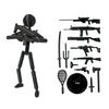 Stickman Ornament Multi-Purpose Action Figure Decor Mysterious Design Stress Relief Toy with Fully Poseable Robot