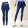 Women's High Waist Yoga Pants Fake Two Piece Quick Dry