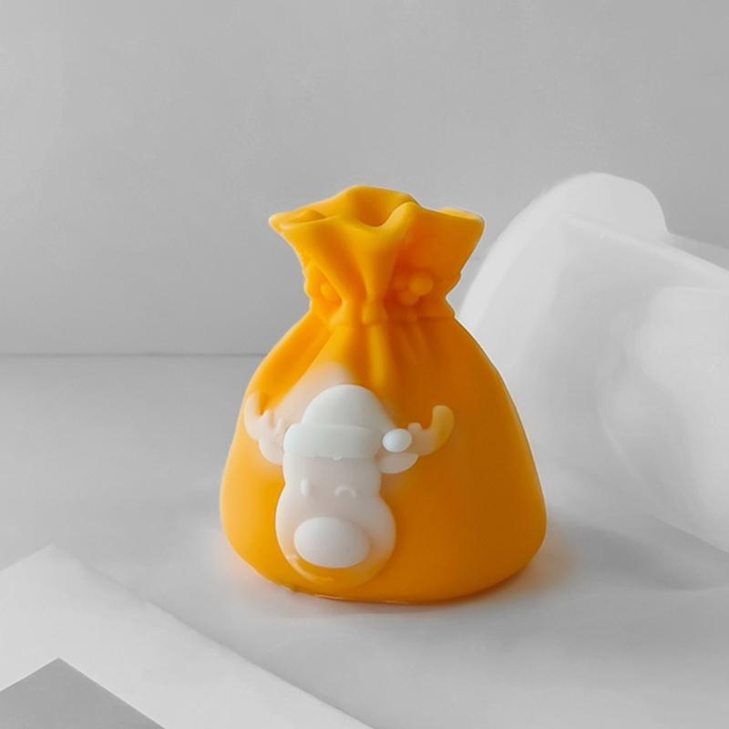 Gift Bag Candle Silicone Mold for Handmade Desktop Decoration Gypsum Epoxy Resin Aroma Candle Mould for Home Decoration