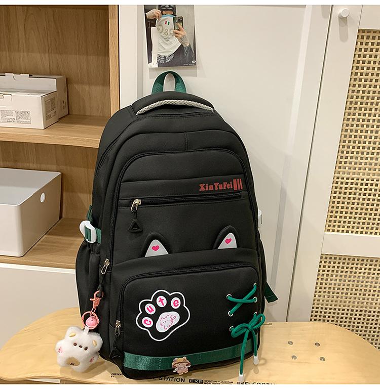 School bag new cute junior high school student school bag high value ins wind light large capacity backpack casual versatile backpack