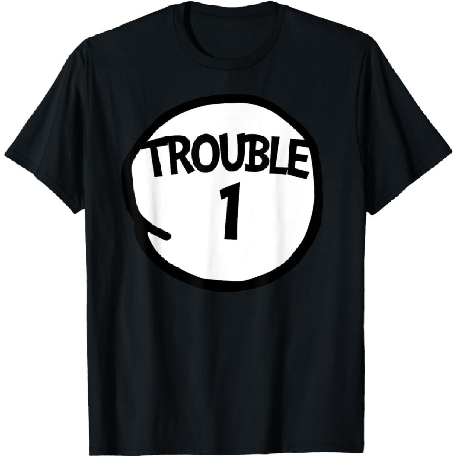 Trouble 1 t-shirt Funny Trouble One Matching Group Trouble 1 T-Shirt S чёрный