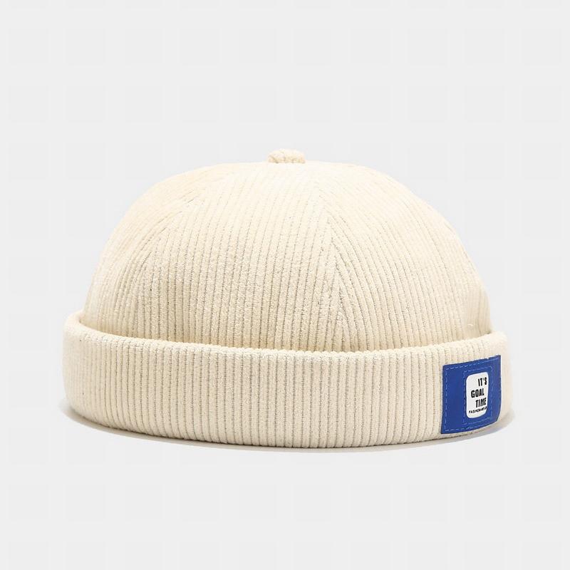 GEMVIE Unisex Corduroy Brimless Hat Adjustable Solid Color Hip Hop Hats for Men Women Dome Hats