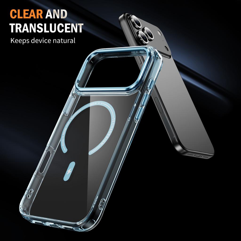 For iphone 17 Pro Max Case Luxury Clear Magsafe Cover For Iphone 17AIR 16E15 14 13 12 11 Pro Max Magnetic Wireless Charge Case