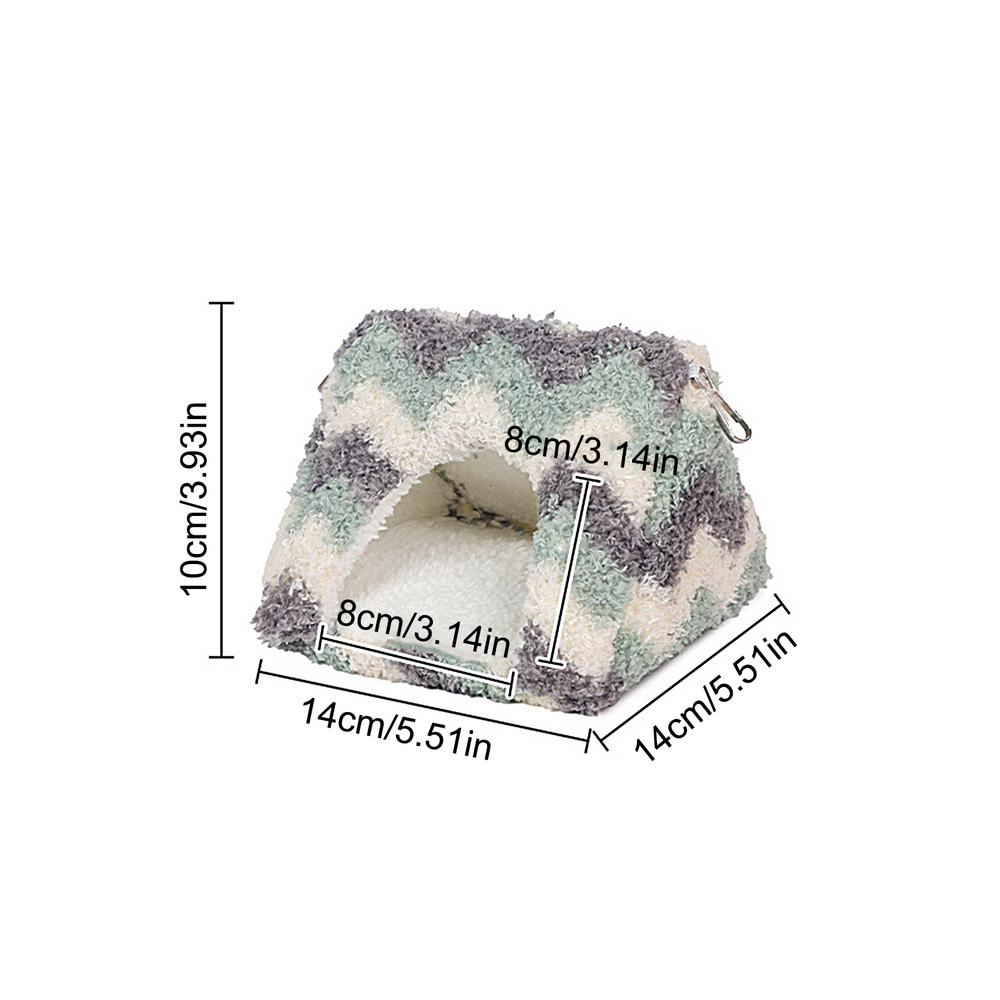 

Домик-гнездо для попугая, хлопковая палатка для птиц, хижина, зимняя теплая палатка-хижина для птиц, мягкое гнездо для объятий, утолщенное для попугая, волнистого попугайчика L зелёный