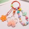 Cherry Blossoms Quicksand Keyring Women Girls DIY Bag Earphone Cover Pendants