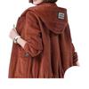Women's Plus Size Corduroy Jacket - Fleece-Lined, Loose Fit for Autumn/Winter, Ideal for Middle-Aged Moms, Fits Up To 200 Lbs