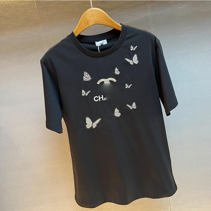 2026 Koreanisches Lässiges Luxus-T-Shirt mit Stickerei, kurzärmelig