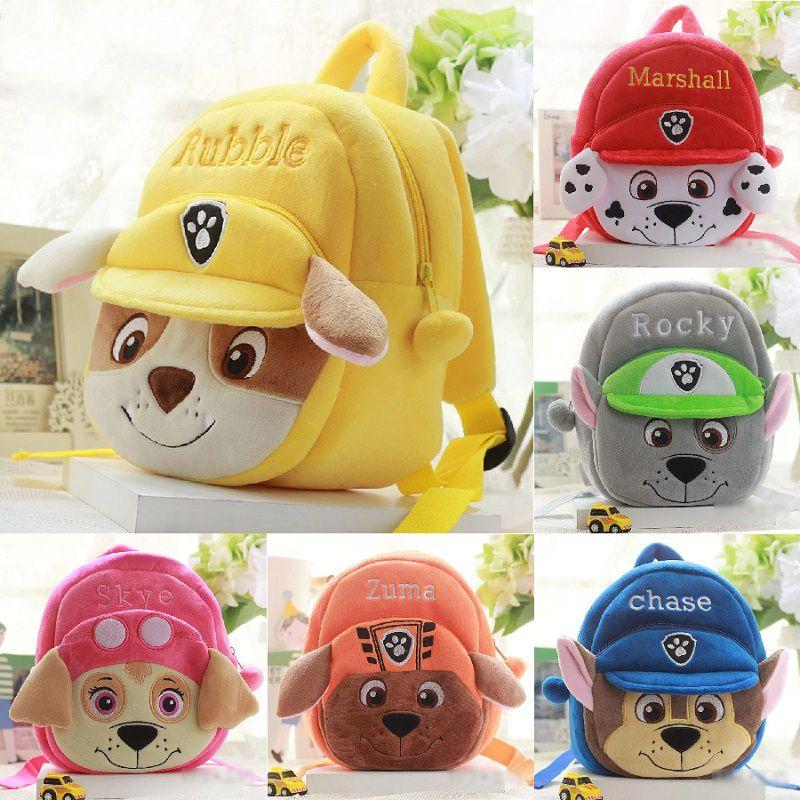 Patrol Plush Paw Backpack Kids Children Soft Stuffed Schoolbag Shoulderbag Gifts