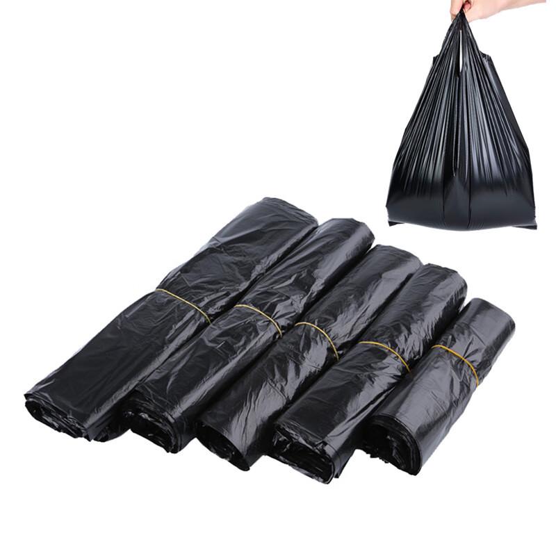 Homeglen Disposable Black Vest-Style Plastic Bags