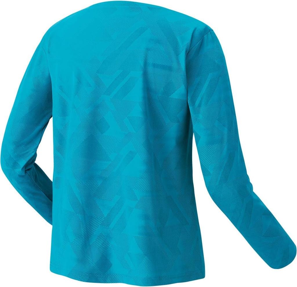 YONEX Langarmiges helltürkisfarbenes Damen-T-Shirt Größe L, (540),