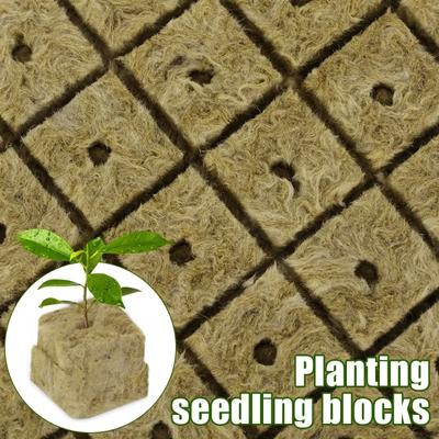 300/50Pcs Planting Sponge Rock Wool Starter Plugs Hydroponic Grow Media Cubes Home Greenhouse Garden Supplies Seedling Block