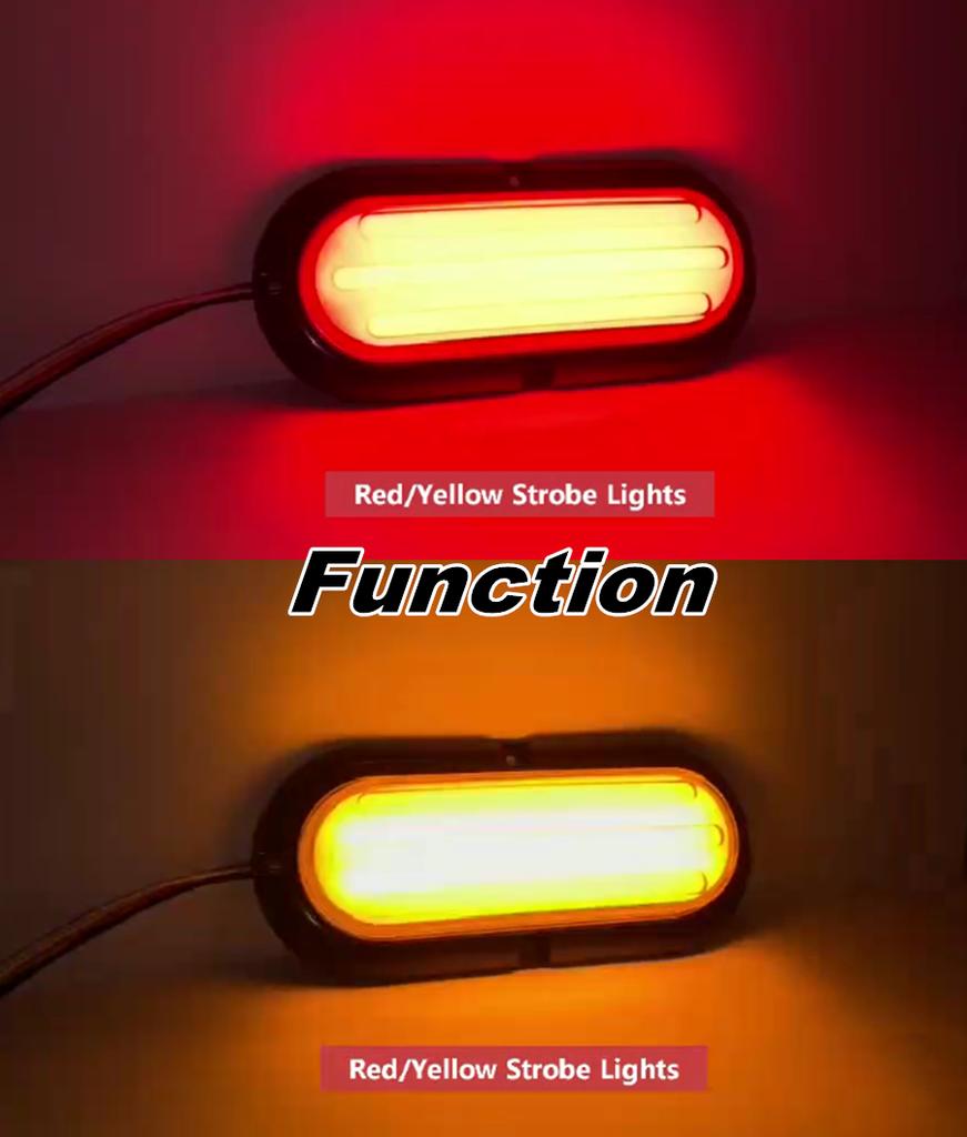 2 Pcs 74 Led Car Flowing Turn Signal Brake Tail Lamp Driving Light Strobe Lamp