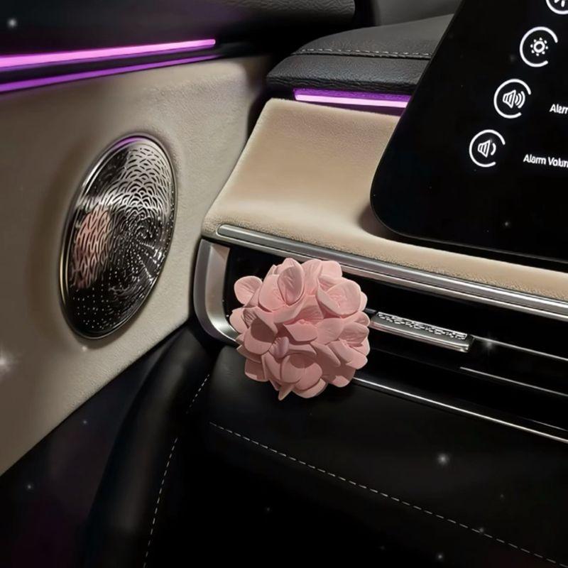 

High-Appearance Car Fragrance Tablets with Tulip and Hydrangea Designs, Decorative Ornaments for Girls Car Interiors, Aroma Diffuser Stones Hydrangea Diffuser Stone [Unscented]