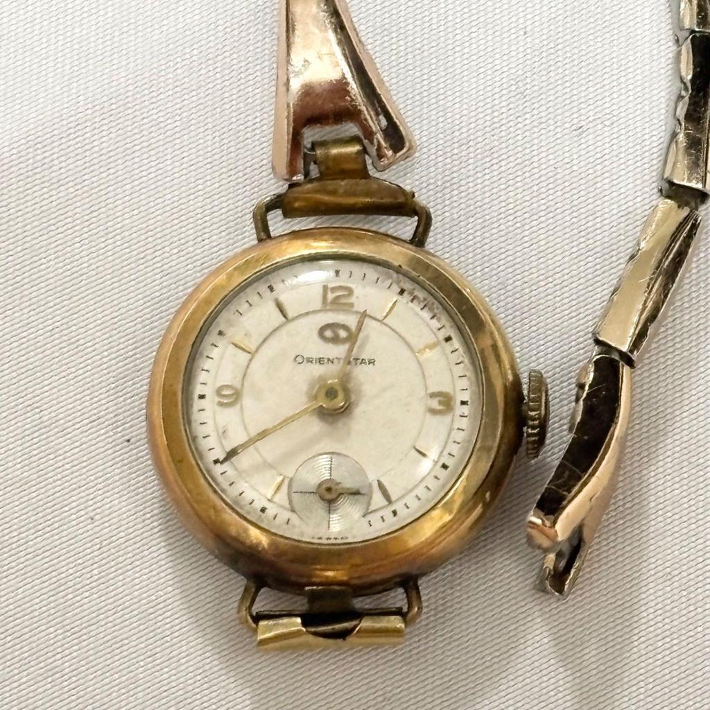 Used [] ORIENT STAROrient StarWhite x GoldN.8022Hand-wound watchWorking itemWorking itemGoodsTearing