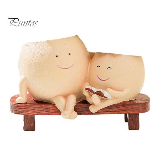 

Горшок для цветов с изображением улыбающегося лица, смоляной, с изображением головы дамы, с изображением лица девушки, цветочный горшок с двумя головками, суккулентный горшок с дренажным отверстием для домашнего офиса, балкона хаки