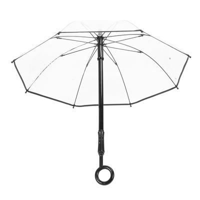 Clear Umbrella Water Sprayer Push Pull Lightweight Transparent Rain Umbrella with Circular Handle for Prank Game