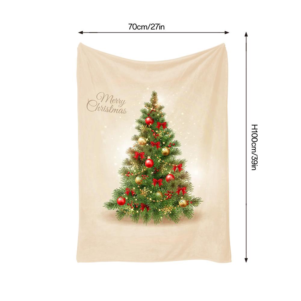 Tuniu Christmas Tree Fleece Blanket Soft Warm Cozy Decorative Throw Blanket for Bedroom Sofa Christmas Gift