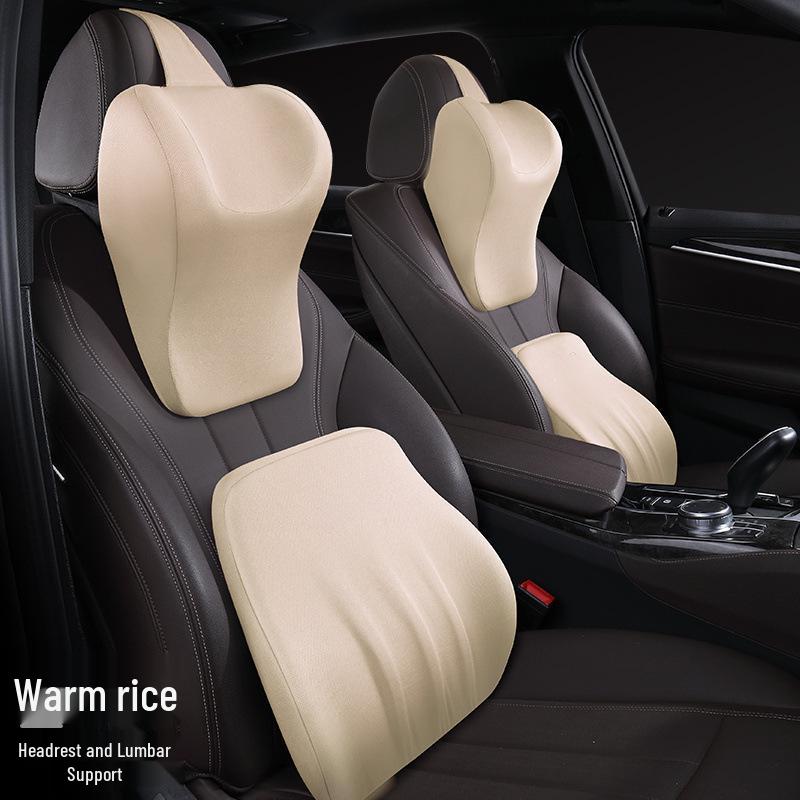 

Car Neck & Back Support Pillow - Memory Foam Travel Cushion 1 Neck Pillow