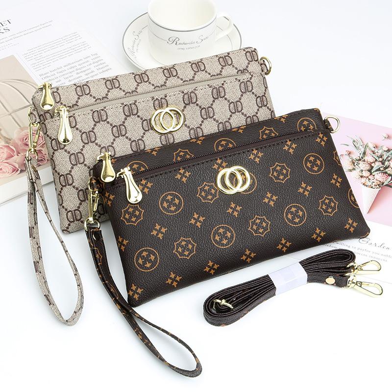 New Small Square Bag Fashion Middle Aged Mom Shoulder Bags Solid Mobile Phone Bag Leisure Versatile Women Portable Crossbody Bag