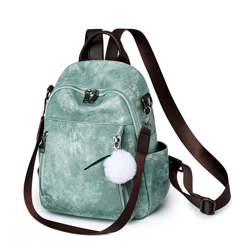 Trend schoolbag European and American new PU backpack Japanese and European style temperament women's bag leisure travel backpack